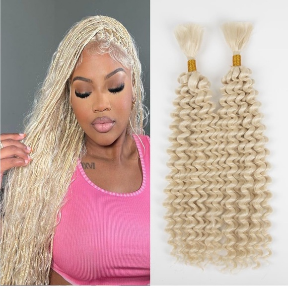 Other - 18” Deep Wave Bulk hair for Braiding 150g with 2Bundles #613